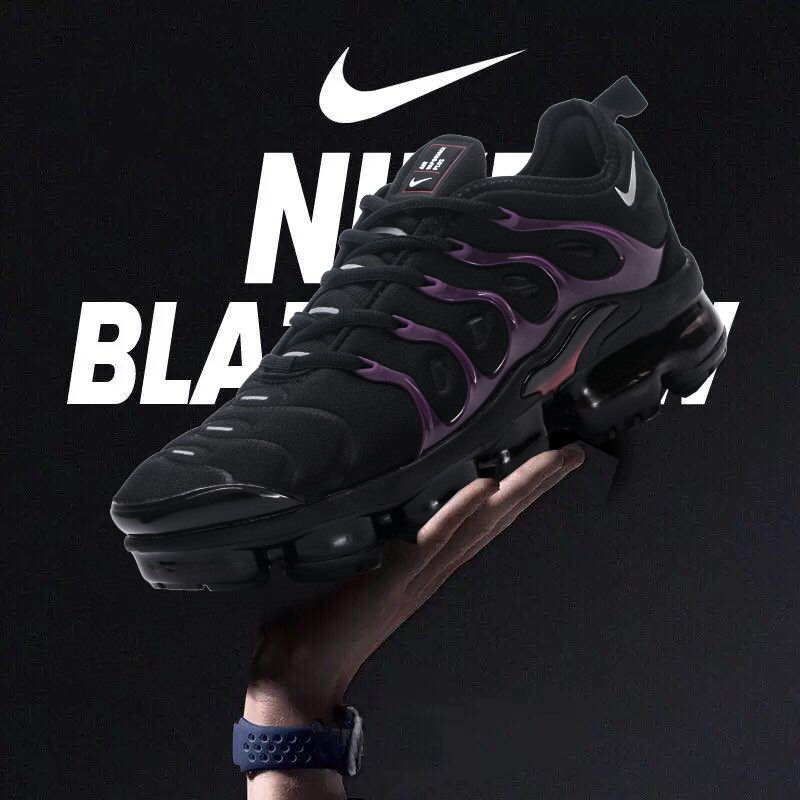 Nike Air VaporMax Plus Men's Air Cushion Shoes - Black/Purple | eBay